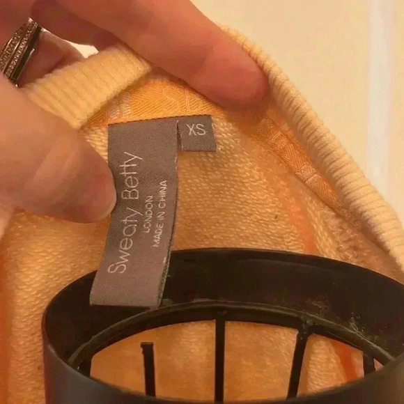 Sweaty Betty Tiger Striped Fleece Sweatshirt-Sz XS - Picture 3 of 4